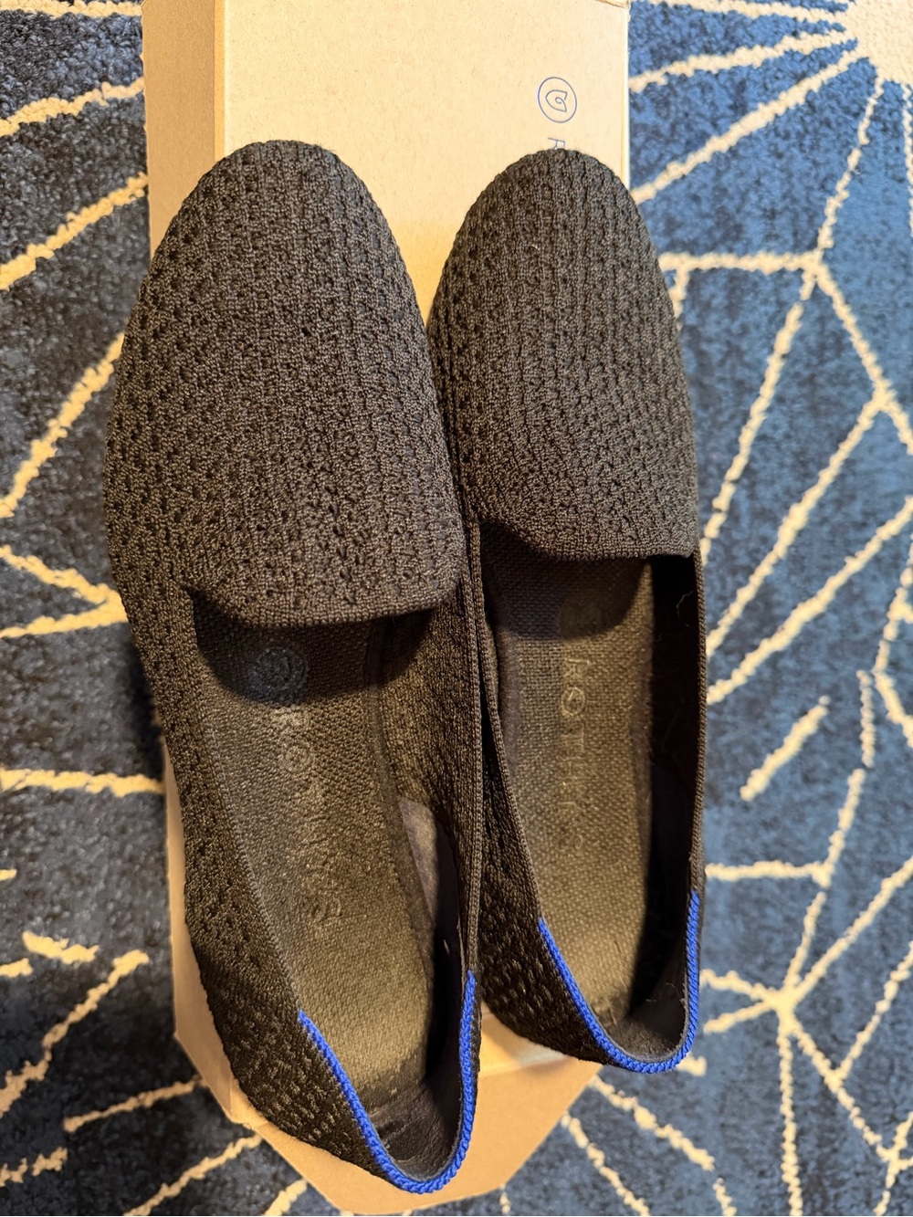 Rothy's Black Knit Slip-On Flats
